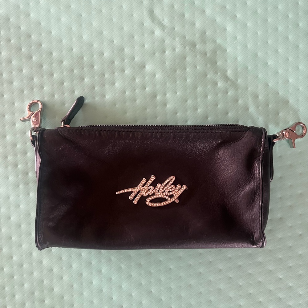 Harley-Davidson Black Belt Purse with Crystal Logo